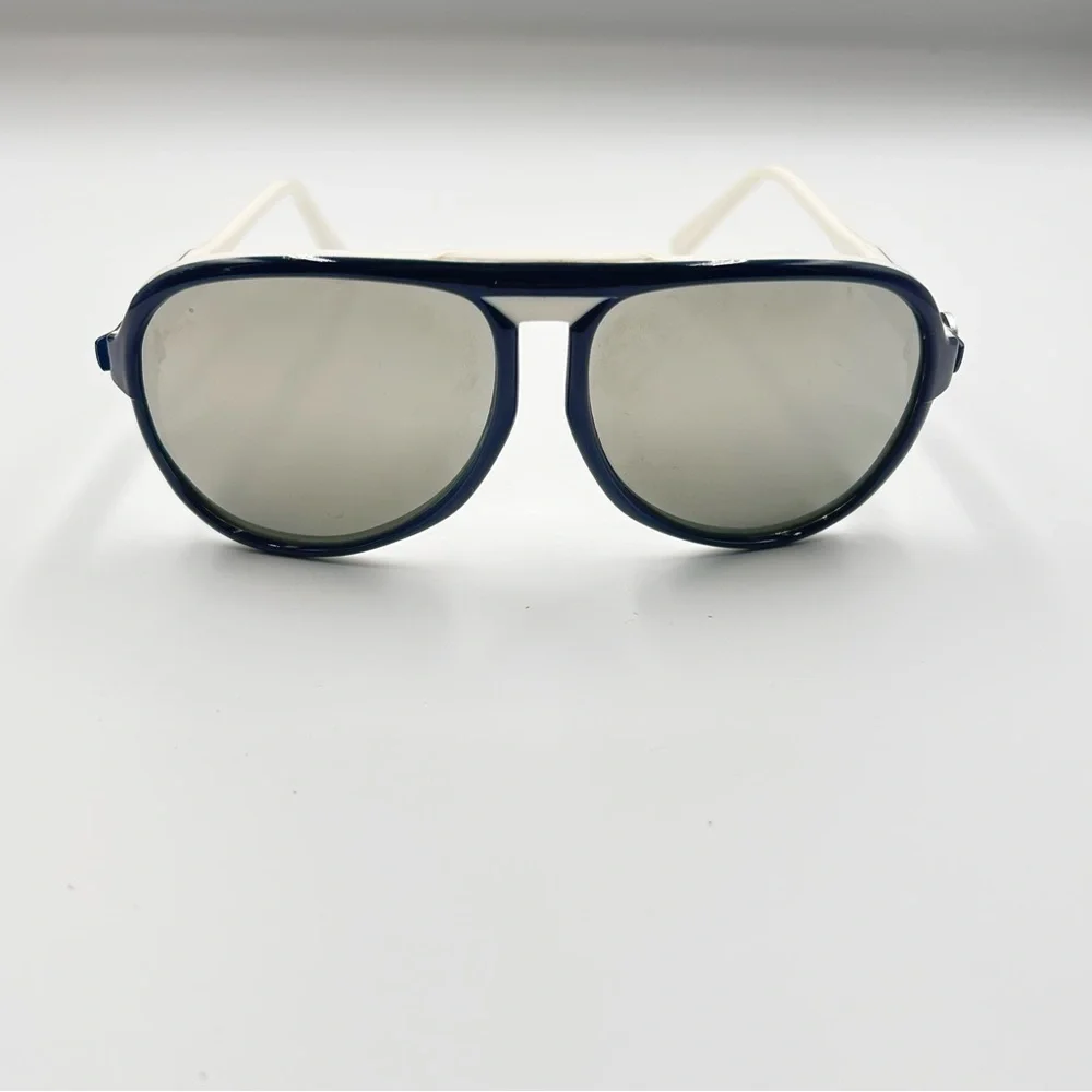 Vintage I Ski Sunglasses 70s Skybird Two Tone white Eyeglasses Japan SB8